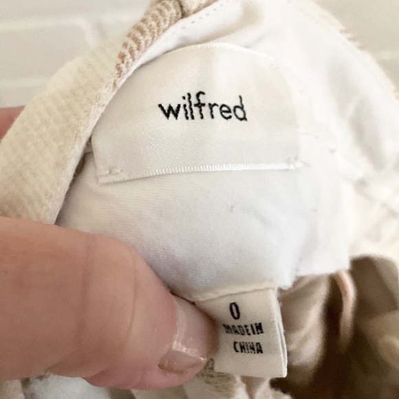 Aritzia Wilfred Effortless Plaid Wide Leg Trouser Darted High Waist Check 0 - Picture 13 of 15